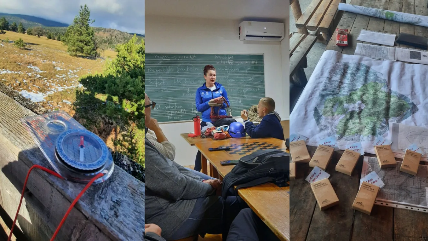 Praktična obuka sa kompasom, kartama i opremom za snalaženje na terenu, projekat Kroz mećavu